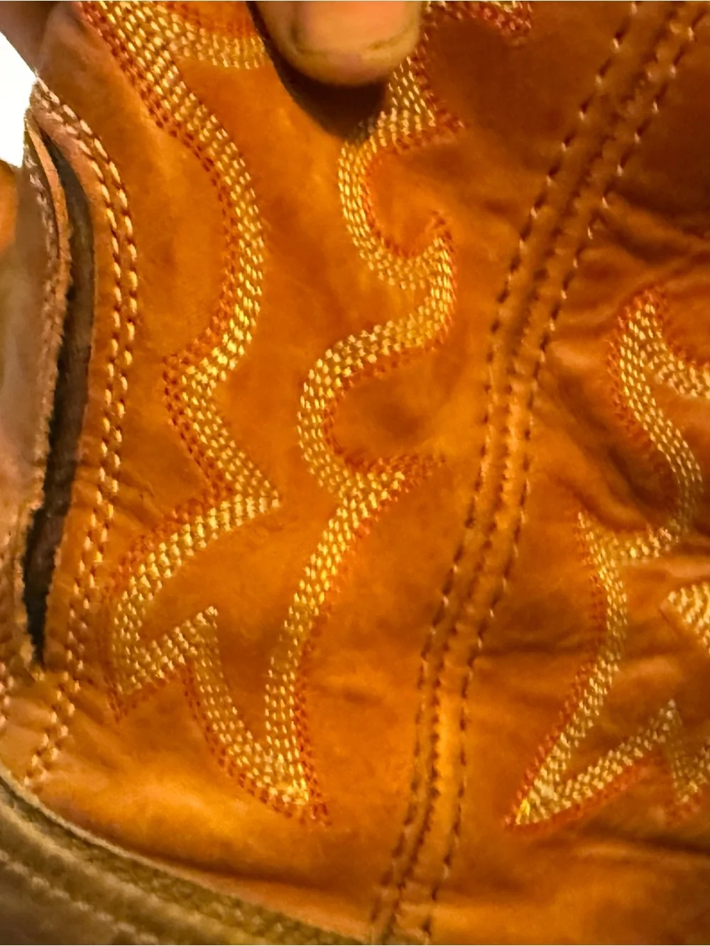 Ariat Rustic Brown & Orange Leather Cowboy Boots